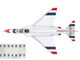 McDonnell Douglas F 4E Phantom II Fighter Bomber Aircraft Thunderbirds with Decals for No 1 to 7 planes 1973 74 Season United States Air Force Air Power Series 1/72 Diecast Model Hobby Master HA19084