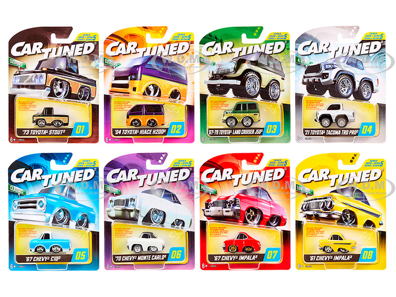 Hobby Alt 2025 Series 5 Set of 8 Pieces Diecast Model Cars CarTuned 592648-XX4