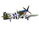 North American P 51B Mustang Aircraft John Bennett 487th Fighter Squadron, 352nd Fighter Group Blue Nosed Bastards of Bodney RAF Bodney 1944 United States Army Air Forces 1/72 Diecast Model Airplane Legion LEG-14606LF