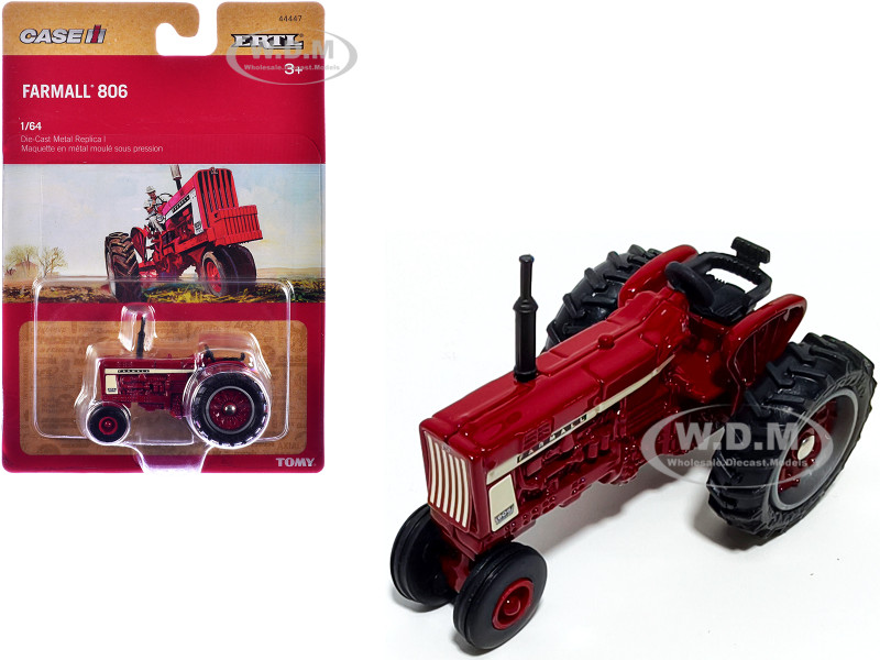 Farmall 806 Narrow Front Tractor Red 1/64 Diecast Model ERTL TOMY 44447