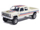 1976 Chevrolet Custom Deluxe K30 Fleetwood Pickup Truck July 4th Exclusive White with Graphics 1/64 Diecast Model Car IXO Models IA64032