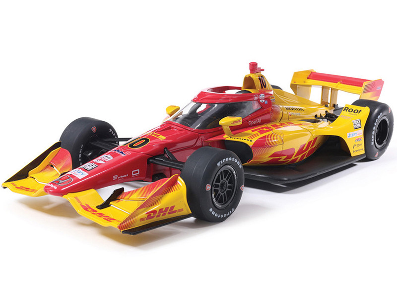 Dallara IndyCar #10 Alex Palou DHL Chip Ganassi Racing Road Course Configuration Champion NTT IndyCar Series 2025 1/18 Diecast Model Car IXO Models IND18035