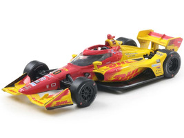 Dallara IndyCar #10 Alex Palou DHL Chip Ganassi Racing Road Course Configuration Champion NTT IndyCar Series 2025 with Trading Card 1/64 Diecast Model Car IXO Models IND64033
