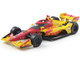 Dallara IndyCar #10 Alex Palou DHL Chip Ganassi Racing Road Course Configuration Champion NTT IndyCar Series 2025 with Trading Card 1/64 Diecast Model Car IXO Models IND64033