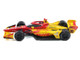 Dallara IndyCar #10 Alex Palou DHL Chip Ganassi Racing Road Course Configuration Champion NTT IndyCar Series 2025 with Trading Card 1/64 Diecast Model Car IXO Models IND64033