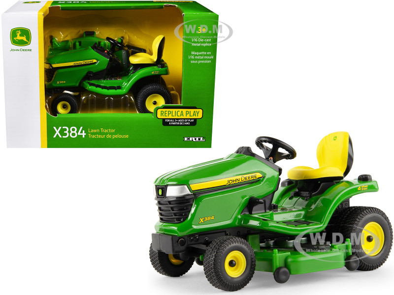 John Deere X384 Lawn Tractor Green Replica Play Series 1/16 Diecast Model ERTL TOMY 45938