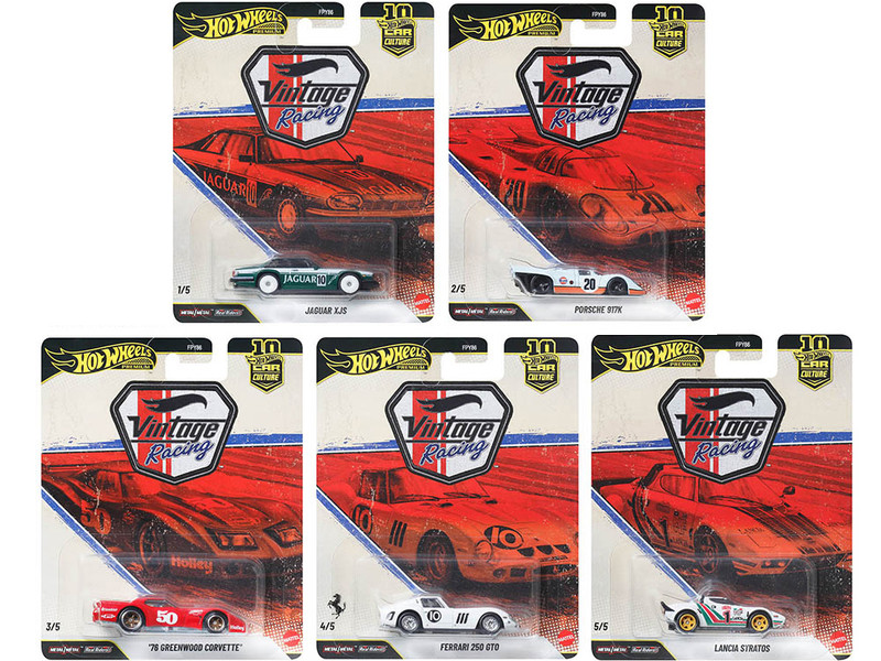 Vintage Racing 5 piece Set Car Culture 2026 Series T Diecast Model Cars Hot Wheels FPY86-961T