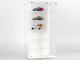 Acrylitower Showcase 24 Car Display Desktop Spinner with Cover White Mijo Exclusives for 1/64 Scale Models MJ17032W