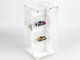 Acrylitower Showcase 24 Car Display Desktop Spinner with Cover White Mijo Exclusives for 1/64 Scale Models MJ17032W