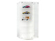 Acrylitower Showcase 24 Car Display Desktop Spinner with Cover White Mijo Exclusives for 1/64 Scale Models MJ17032W