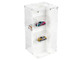 Acrylitower Showcase 24 Car Display Desktop Spinner with Cover White Mijo Exclusives for 1/64 Scale Models MJ17032W