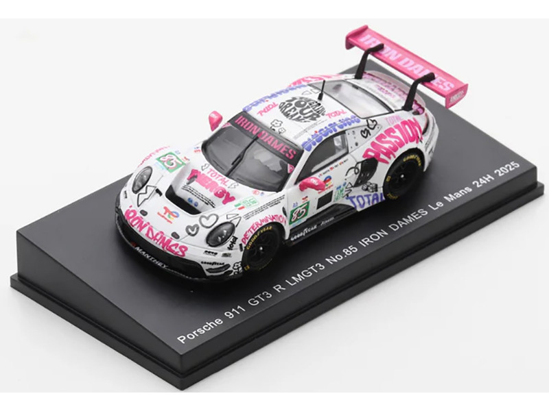 Porsche 911 GT3 R LMGT3 #85 Sarah Bovy Rahel Frey Celia Martin Iron Dames 24 Hours of Le Mans 2025 1/64 Diecast Model Car Spark 64S076