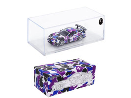 Mazda RX 7 FD3S RHD Right Hand Drive BAPE A Bathing Ape Purple Camouflage 1/64 Diecast Model Car Pop Race PR640493