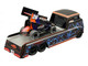 World Of Outlaws 2026 Winged Sprint Car #26 Black with Stripes and Custom Hauler Black with Graphics 1/64 Diecast Model Cars ACME SC64009