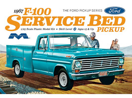 Skill 3 Model Kit 1967 Ford F100 Service Bed Pickup Truck 1/25 Scale Model Moebius MOE-1239
