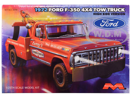 Skill 3 Model Kit 1972 Ford F 350 4x4 Tow Truck High Side Version 1/25 Scale Model Moebius MOE-2598