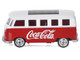 1963 Volkswagen Type 2 Van Coca Cola Red and White 1/50 Diecast Model Motor City Classics 450026 1963 Volkswagen Type 2 Van Coca Cola Red and White 1/50 Diecast Model Motor City Classics 450026