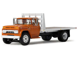 GMC 4000 Flatbed Truck Omaha Orange 1/64 Diecast Model DCP/First Gear 60-2259