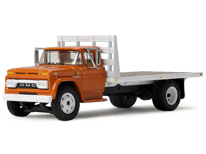 GMC 4000 Flatbed Truck Omaha Orange 1/64 Diecast Model DCP/First Gear 60-2259