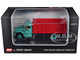 GMC 4000 Grain Truck Turquoise with Red Container 1/64 Diecast Model DCP/First Gear 60-2260 GMC 4000 Grain Truck Turquoise with Red Container 1/64 Diecast Model DCP/First Gear 60-2260
