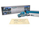 Peterbilt 379 with 63 Mid Roof Sleeper and 53 Utility Trailer with Reefer Tway Rose Transport Teal and White with Stripes Big Rigs Series II #5 1/64 Diecast Model DCP/First Gear 69-2270