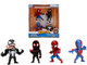 Set of 4 Diecast Figures Spider Man Wave 4 Metalfigs Series Diecast models Jada 34930