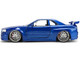 Brian s Nissan Skyline GT R R34 RHD Right Hand Drive Blue Color Brush Finish 25 Years of Fast & Furious Anniversary 2 Fast 2 Furious 2003 Movie Fast & Furious Series 1/24 Diecast Model Car Jada 37704