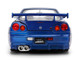 Brian s Nissan Skyline GT R R34 RHD Right Hand Drive Blue Color Brush Finish 25 Years of Fast & Furious Anniversary 2 Fast 2 Furious 2003 Movie Fast & Furious Series 1/24 Diecast Model Car Jada 37704