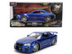 Brian s Nissan Skyline GT R R34 RHD Right Hand Drive Blue Color Brush Finish 25 Years of Fast & Furious Anniversary 2 Fast 2 Furious 2003 Movie Fast & Furious Series 1/24 Diecast Model Car Jada 37704