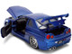 Brian s Nissan Skyline GT R R34 RHD Right Hand Drive Blue Color Brush Finish 25 Years of Fast & Furious Anniversary 2 Fast 2 Furious 2003 Movie Fast & Furious Series 1/24 Diecast Model Car Jada 37704