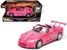Suki s 2001 Honda S2000 Convertible Pink with Graphics 25 Years of Fast & Furious 2 Fast 2 Furious 2003 Movie 1/24 Diecast Model Car Jada 97604-25TH