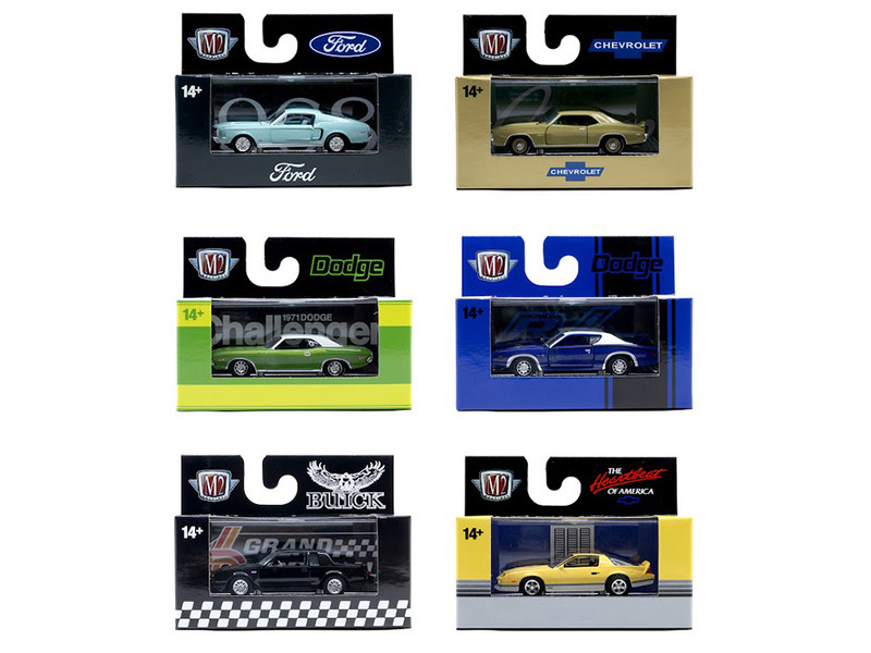 Auto Meets Set of 6 Cars IN DISPLAY CASES Release 95 Limited Edition 1/64 Diecast Model Cars M2 Machines 32600-95