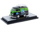1960 Volkswagen Delivery Van EMPI Equipped Black and Green Metallic with Roof Rack and Ladder Limited Edition to 4050 pieces Worldwide 1/24 Diecast Model Car M2 Machines 40300-141A