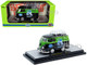 1960 Volkswagen Delivery Van EMPI Equipped Black and Green Metallic with Roof Rack and Ladder Limited Edition to 4050 pieces Worldwide 1/24 Diecast Model Car M2 Machines 40300-141A