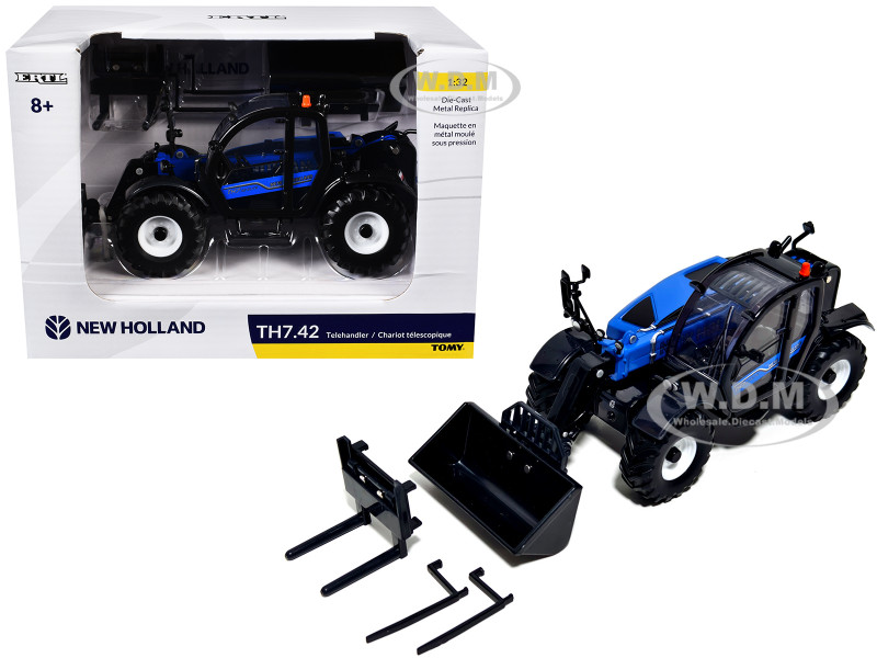 New Holland TH7.42 Telehandler Blue Extra Tools 1/32 Diecast Model ERTL TOMY 61037