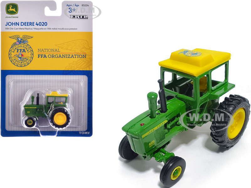 John Deere 4020 Diesel Tractor National FFA Organization Green Yellow Top 1/64 Diecast Model ERTL TOMY 85004