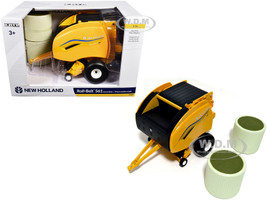 New Holland Roll-Belt 561 Round Baler Yellow 2 Bales 1/16 Diecast Model ERTL TOMY 61014