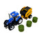 New Holland T6.175 Tractor Blue Roll-Belt 561 Round Baler Yellow 3 Bales 1/32 Diecast Model ERTL TOMY 61029