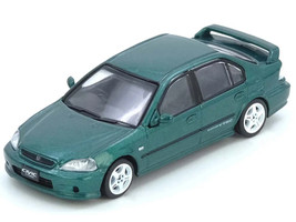 Honda Civic Ferio Si EK RHD Right Hand Drive Green Metallic 1/64 Diecast Model Car Inno Models IN64-EKS-GREEN