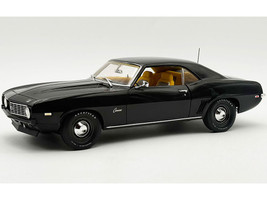 1969 Chevrolet COPO Camaro Tuxedo Black with Yellow Interior Limited Edition to 402 pieces Worldwide 1/18 Diecast Model Car ACME A1805736