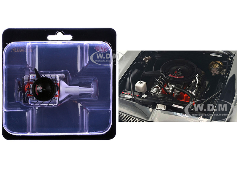 427 Engine & Transmission Replica from 1969 Chevrolet COPO Camaro 1/18 Model ACME A1805736E