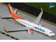 Boeing 737 800 Commercial Aircraft Air North C FNYA White with Orange Tail Gemini 200 Series 1/200 Diecast Model Airplane GeminiJets G2ANT1491