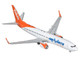 Boeing 737 800 Commercial Aircraft Air North C FNYA White with Orange Tail Gemini 200 Series 1/200 Diecast Model Airplane GeminiJets G2ANT1491