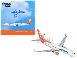 Boeing 737 800 Commercial Aircraft Air North C FNYA White with Orange Tail Gemini 200 Series 1/200 Diecast Model Airplane GeminiJets G2ANT1491