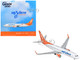 Boeing 737 800 Commercial Aircraft Air North C FNYA White with Orange Tail Gemini 200 Series 1/200 Diecast Model Airplane GeminiJets G2ANT1491