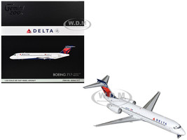 Boeing 717 200 Commercial Aircraft Delta Air Lines N947AT White with Blue and Red Tail Gemini 200 Series 1/200 Diecast Model Airplane GeminiJets G2DAL1417