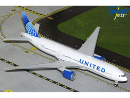Boeing 777 200ER Commercial Aircraft United Airlines N798UA White with Blue Tail Gemini 200 Series 1/200 Diecast Model Airplane GeminiJets G2UAL1260