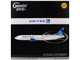 Boeing 777 200ER Commercial Aircraft with Flaps Down United Airlines N798UA White with Blue Tail Gemini 200 Series 1/200 Diecast Model Airplane GeminiJets G2UAL1260F