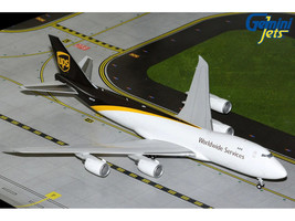 Boeing 747 8F Commercial Aircraft UPS Worldwide Services N607UP White with Brown Tail Gemini 200 Series 1/200 Diecast Model Airplane GeminiJets G2UPS976