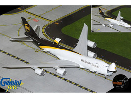Boeing 747 8F Commercial Aircraft UPS Worldwide Services N607UP White with Brown Tail Gemini 200 Interactive Series Series 1/200 Diecast Model Airplane GeminiJets G2UPS1187